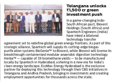 Telangaga Launches Green Energy